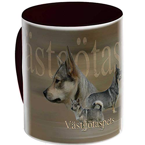 Mug Ceramique (K) Noir Hund Vastgötaspets von Pets-easy.com