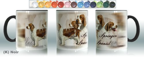 Mug Ceramique (K) Noir Hund Welsh Springer Spaniel von Pets-easy