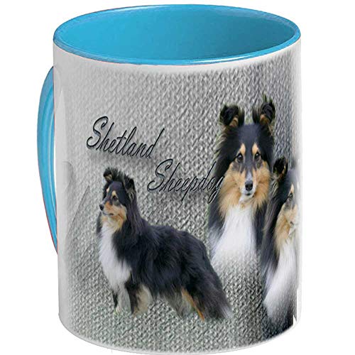Tasse (LB) Bleu ciel Hund Sheltie von Pets-easy