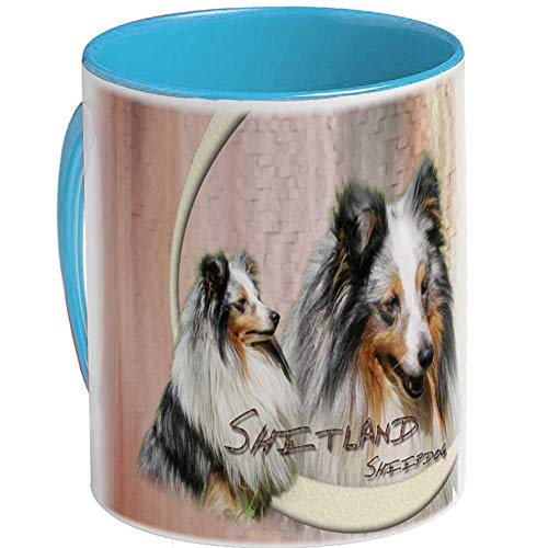 Tasse (LB) Bleu ciel Hund Sheltie von Pets-easy