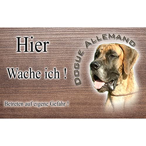 Warnschild Hund oder Warnzeichen Deutsche Dogge 30 cm von Pets-easy.com