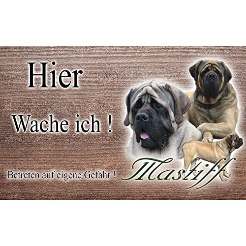 Warnschild Hund oder Warnzeichen Mastiff 30 cm von Pets-easy.com