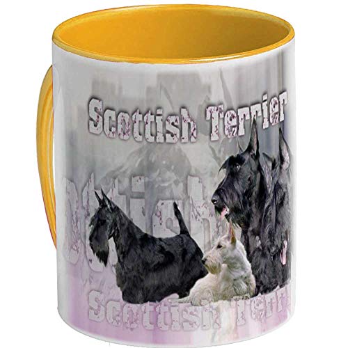 Keramkmug (GY) Jaune-Orangé Hund Scottish Terrier von Pets-easy