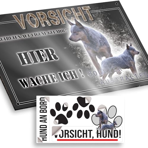 hier wache ich hund Australian Cattle Dog 15/9,5 cm von Pets-easy