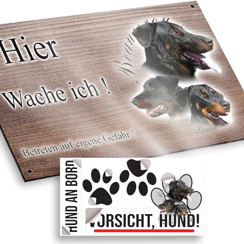 hier wache ich hund Beauceron 15/9,5 cm hier wache ich hund Beauceron 15/9,5 cm von Pets-easy