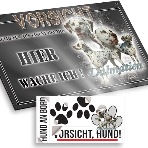 hier wache ich hund Dalmatiner 15/9,5 cm von Pets-easy