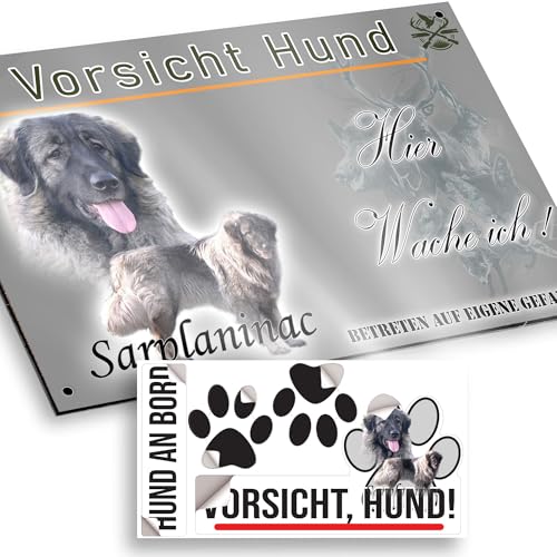 hier wache ich hund Sarplaninac 15/9,5 cm von Pets-easy