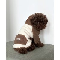 Kleiner Hunde Hoodie Creme & Brauner Shearling, Spielzeug Rasse Mode Kleiner Hunde Hoodie Creme & Brauner Shearling, Spielzeug Rasse Mode von PetsFashionWeek