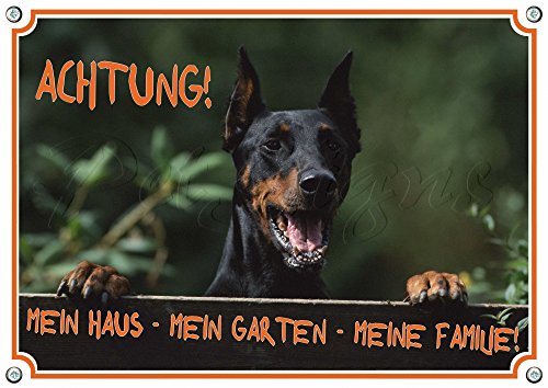 Petsigns Dobermann - Hunde Warnschild - stabiles Metallschild - TOP, DIN A3 von Petsigns