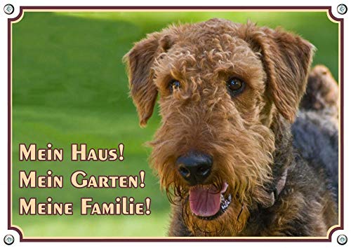 Petsigns Hundeschild Airedale Terrier - 1,5mm stabiles Aluminium - 1A Qualität, DIN A5 Petsigns Hundeschild Airedale Terrier - 1,5mm stabiles Aluminium - 1A Qualität, DIN A5 von Petsigns