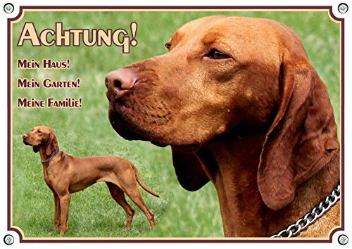 Petsigns Hundeschild Magyar Vizsla Kurzhaar - als Collage - stabiles Metallschild - TOP TIPP, DIN A5 von Petsigns