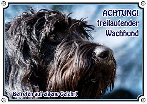 Petsigns Hundeschild - Riesenschnauzer - uv-beständiges Metallschild in TOP Qualität, DIN A3 von Petsigns