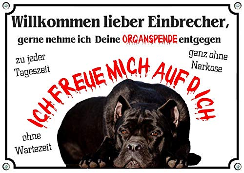 Petsigns Hundeschild mit Cane Corso - Warnschild Organspende - uv-beständig, DIN A3 von Petsigns