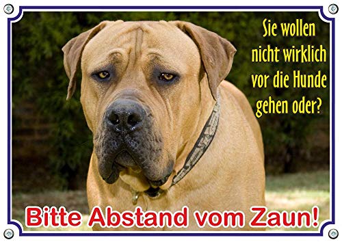 Petsigns Hundeschild vom Boerboel - Metallschild Warnschild in Premiumqualität, DIN A4 von Petsigns
