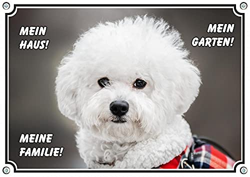 Petsigns edles Hundeschild - Coton de Tuléar - hochwertiges Metallschild in Premiumqualität, DIN A5 von Petsigns