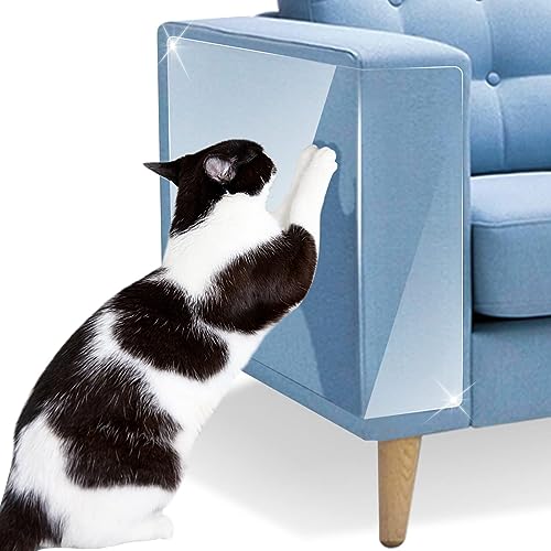 Petslucent Katzen Anti Kratz Tape - Kratzschutz Sofa Katze, Kratzschutz Trainingsklebeband, Möbelschutz Oberflächenschutz Möbel Couch Sofa Schutz - Sofaschutz Kratzfolie für Katze (12 Stück) von Petslucent