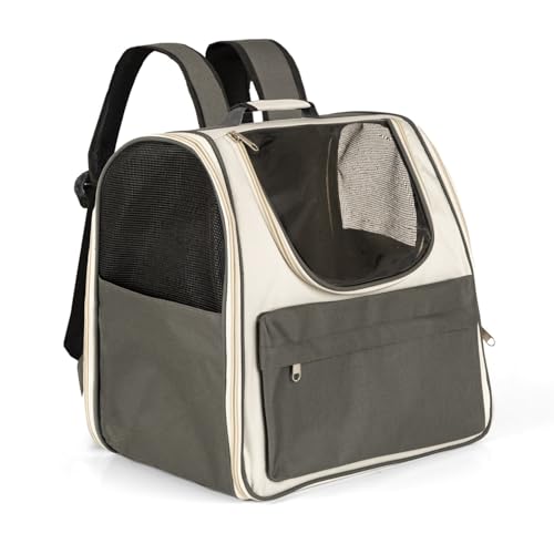 Petsona Haustier Rucksäcke Tragetasche Katzenrucksack Hunderucksack Leicht Handlich, Grau Petsona Haustier Rucksäcke Tragetasche Katzenrucksack Hunderucksack Leicht Handlich, Grau von Petsona