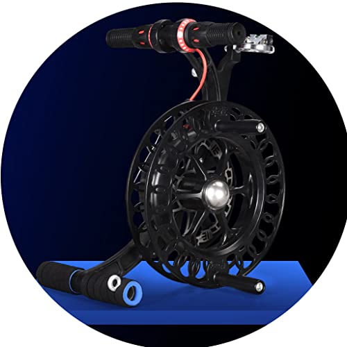 PetterShop Drachenrolle, Outdoor-Drachenrolle, geräuscharme Bremse aus Magnesiumlegierung mit Rücklaufsperre für das Fliegen von Drachenleinen (Color : Black, Size : 28cm) von PetterShop