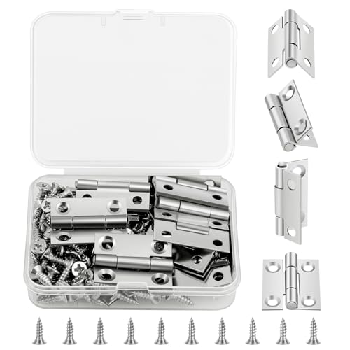 20 Stück 2,5 cm kleine Scharniere mit Schrauben, Mini-Scharniere, Schrank-Klappscharnier für Heimwerker, Holzkisten, kleine Schränke, Schmuckkästen, flache Scharniere, Möbel, Holzbearbeitung 20 Stück 2,5 cm kleine Scharniere mit Schrauben, Mini-Scharniere, Schrank-Klappscharnier für Heimwerker, Holzkisten, kleine Schränke, Schmuckkästen, flache Scharniere, Möbel, Holzbearbeitung von Petutu