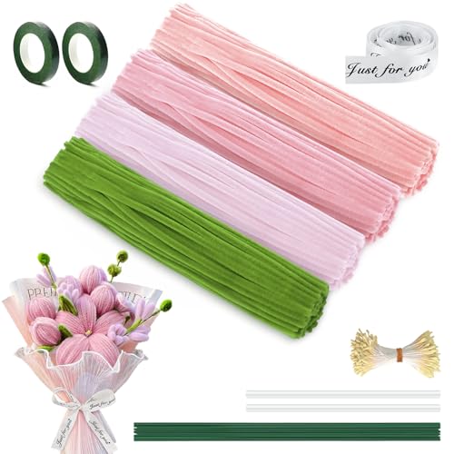 PETUTU Pfeifenreiniger Blumen Set - 400 Stück pfeifenputzer zum basteln, Kreatives Bastelmaterial für Kinder & Erwachsene PETUTU Pfeifenreiniger Blumen Set - 400 Stück pfeifenputzer zum basteln, Kreatives Bastelmaterial für Kinder & Erwachsene von Petutu