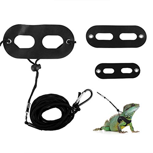 Petyoung 3Er Pack Verstellbares Reptiliengeschirr Eidechsenleine Bartagamenleine Gecko-Leine für Amphibien Und Andere Kleine Heimtiere Petyoung 3Er Pack Verstellbares Reptiliengeschirr Eidechsenleine Bartagamenleine Gecko-Leine für Amphibien Und Andere Kleine Heimtiere von Petyoung