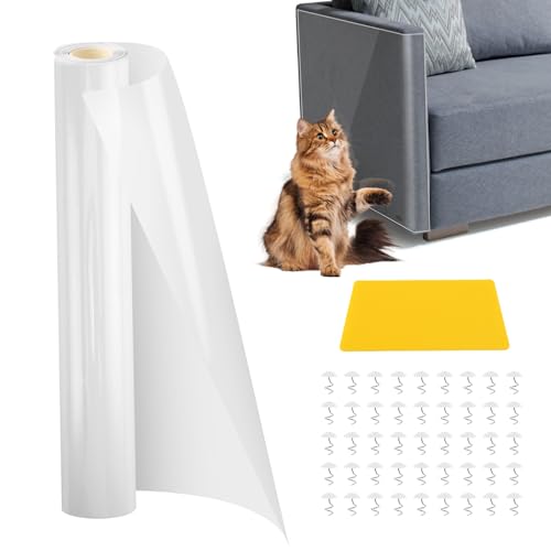 Petyoung Kratzschutz Sofa Katze Selbstklebend, 5m x 30cm Katzen Kratzschutz Folien, Anti Kratz Folie für Katzen Kratzschutz Katze für Möbel Couch Sofa Wand Tür Schutz Petyoung Kratzschutz Sofa Katze Selbstklebend, 5m x 30cm Katzen Kratzschutz Folien, Anti Kratz Folie für Katzen Kratzschutz Katze für Möbel Couch Sofa Wand Tür Schutz von Petyoung