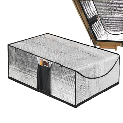 Dachbodentreppen Isolierabdeckung, Dachbodentreppen Isolierung Abdeckung 138x65x28cm, Dachboden Leiter Isolierung Abdeckung Feuerfest Dachboden Isolierung Zelt mit Reißverschlüssen von Peufcmi