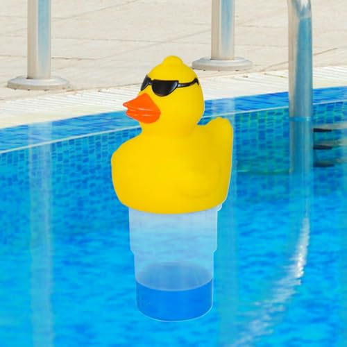 Flamingo Chlordosierschwimmer,Entenförmiger Pool Dosierschwimmer Für 1Und3Zoll Tabletten,Schwimmender Chlorspender,Chlor Dosierer Chemikalien Spender,Tier Förmiger Chlortabletten Halter Für Schwimmbad von Peufcmi
