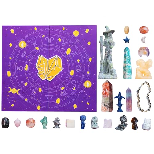 Peufcmi Adventskalender Weihnachten | Adventskalender Mit Positiver Energie Ausgrabungsset 24 Tage | Sammlerstück Für Weihnachtsfest Erwachsene Jugendliche Jahreszeit Feier Dekoration von Peufcmi