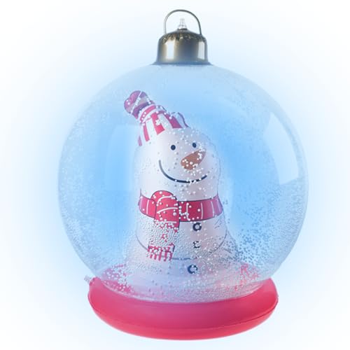 Peufcmi Aufblasbare Christbaumschmuck - Aufblasbare Dekokugel Mit - Innen Beleuchteter Weihnachtsschmuck Für Terrasse Vorgarten Rasen Weg Eingangstür Gartenfest von Peufcmi