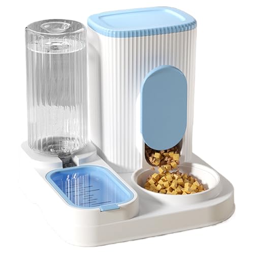 Peufcmi Automatischer Katzenfutterautomat | Katzenfutterautomat und Wasserspender - 2 in 1 Futterstation Vorratsbehälter mit Frischhalte Wassernapf für Kleine Mittelgroße Große Haustiere Peufcmi Automatischer Katzenfutterautomat | Katzenfutterautomat und Wasserspender - 2 in 1 Futterstation Vorratsbehälter mit Frischhalte Wassernapf für Kleine Mittelgroße Große Haustiere von Peufcmi