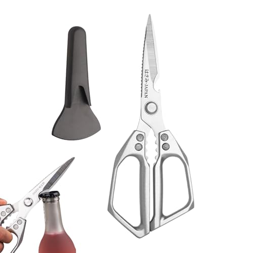 Peufcmi Food Scissors | Allzweck Küchenschere Aus Edelstahl,Vielseitige Edelstahl-Schere Für Hühnerknochen Geflügel Meeresfrüchte Fleisch Küchengebrauch Spülmaschinengeeignet von Peufcmi