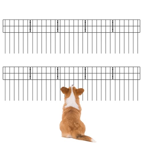 Peufcmi Gartenzaun | Rostfreier Metallzaun - 10er-Set Wetterfester Schutzzaun Für Hunde Und Haustiere Im Außenbereich Garten Rasen Und Tierbereich Peufcmi Gartenzaun | Rostfreier Metallzaun - 10er-Set Wetterfester Schutzzaun Für Hunde Und Haustiere Im Außenbereich Garten Rasen Und Tierbereich von Peufcmi