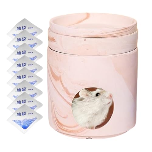 Peufcmi Hamster Versteck - Isoliertes Chinchilla Nest Mit Kälteschutz,Nagetier Schlafhaus Mit 8 Kühlpads Als Versteck Und Nest Für Kaninchen Chinchilla Gerbil Hamster Für Innen Und Außen von Peufcmi