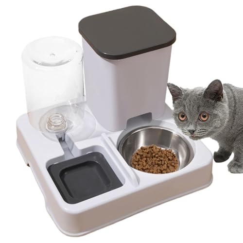 Peufcmi Katzen Automatischer Futterautomat - Katzenfutterautomat Und Trinkbrunnen Für Innenbereich - Futter- Und Wasserspender Zubehör Für Kleine Bis Mittlere Kätzchen Welpen Peufcmi Katzen Automatischer Futterautomat - Katzenfutterautomat Und Trinkbrunnen Für Innenbereich - Futter- Und Wasserspender Zubehör Für Kleine Bis Mittlere Kätzchen Welpen von Peufcmi