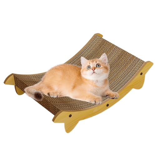 Peufcmi Katzenkratzbrett - Kratzmatte Für Innenkatzen Als Bett - Interaktives Spielzeug Möbelschoner Für Kleine Hunde Kätzchen Wohnungsspaß Teppich Sofa Wand von Peufcmi