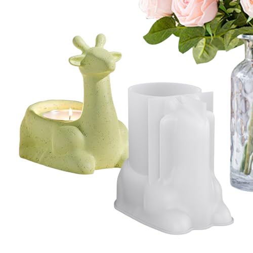 Peufcmi Kerzenhalter Formen Für Harz, Kniender Hirsch Epoxidharz Gussformen, Antihaft Bastelwerkzeug Für Wachs Seife Ton Gips Kreativprojekte von Peufcmi