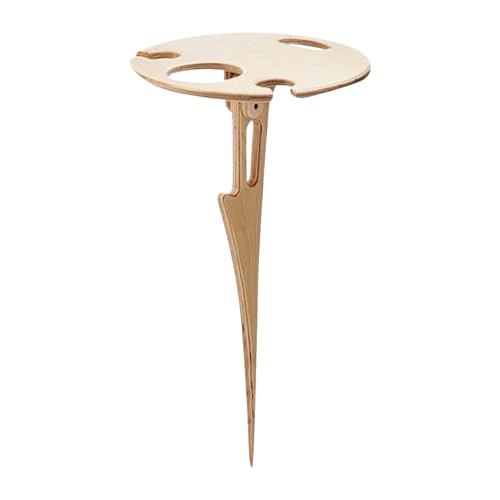 Peufcmi Klappbarer Campingtisch,Outdoor Camping Tisch mit Weinflaschenhalter - Klappbarer Getränkehalter Für Garten Terrasse Wanderung Grillen Roadtrip von Peufcmi