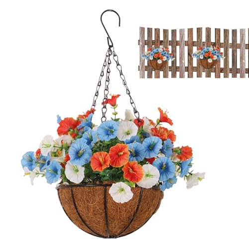 Peufcmi Künstliche Blumen - Dekorationsblumen Mit Korb - UV- Und Ausbleichbeständig Für Balkon Wohnzimmer Garten Terrasse Peufcmi Künstliche Blumen - Dekorationsblumen Mit Korb - UV- Und Ausbleichbeständig Für Balkon Wohnzimmer Garten Terrasse von Peufcmi