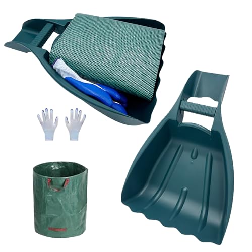 Peufcmi Laubschaufel | Mit Robustem Ergonomischem Griff - Leichter Ergonomischer Stabiler Greifer Für Abfall Gartenreinigung Rasen von Peufcmi