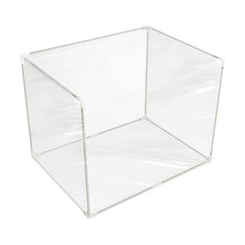 Peufcmi Litter Box Spritzschutz,Klappbarer Leichtreiniger Streuschutz | Transparente Hochwand Katzen Toilette für Wohnung Balkon Studentenwohnung von Peufcmi