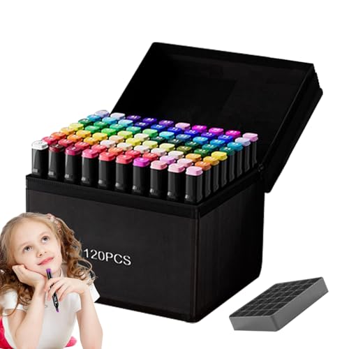 Peufcmi Malstifte Zum Ausmalen | Zeichenstifte Set Mit Doppelspitze | Ölbasierte Wasserdichte Kinder Malstifte Für Felsenmalerei Stoffgestaltung Scrapbooking Schulprojekte von Peufcmi