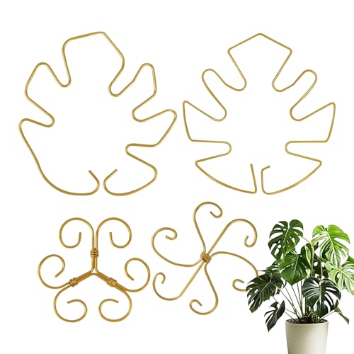 Peufcmi Monstera Pflanzenstütze | Pflanzenstütze - 4 Metall Stabilisatoren Deko Für Bonsai Blumentopf Gewächshaus Garten Peufcmi Monstera Pflanzenstütze | Pflanzenstütze - 4 Metall Stabilisatoren Deko Für Bonsai Blumentopf Gewächshaus Garten von Peufcmi