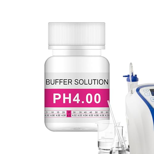 Peufcmi PH-Lösungspuffer,PH-Puffer-Kalibrierungslösung - Wiederverwendbare 50-ml-Flaschen mit Kalibrierlösung PH 4,00, 6,86, 9,18 von Peufcmi