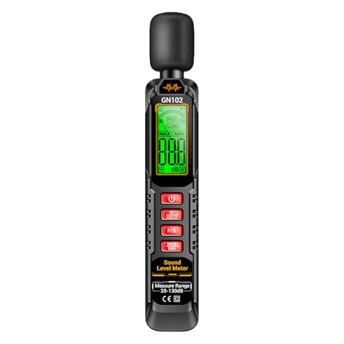 Peufcmi Schallpegelmessgerät Dezibel Meter | Lärmmessgerät | Mit A-bewertetem Messbereich 30-130 dB Datenhaltefunktion LCD Display mit Hintergrundbeleuchtung für Umweltüberwachung Hörtests Baustellen Peufcmi Schallpegelmessgerät Dezibel Meter | Lärmmessgerät | Mit A-bewertetem Messbereich 30-130 dB Datenhaltefunktion LCD Display mit Hintergrundbeleuchtung für Umweltüberwachung Hörtests Baustellen von Peufcmi