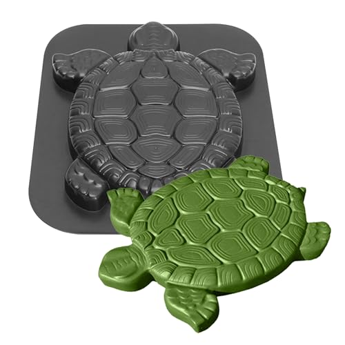 Peufcmi Schalungen Für Beton - Schildkrötenförmige Gehwegplatten Formen Für Beton - Für Anfänger Wiederverwendbare Pflaster Schildkröten Form Design für Garten Rasen Terrasse Wege und Pfade von Peufcmi
