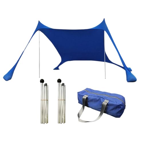 Peufcmi Strandschutz | UPF50+ Campingschatten | Winddichtes Atmungsaktives Strandzelt für Sport Festival Park Picknick Angeln Outdoor Camping Familienausflug Urlaub von Peufcmi