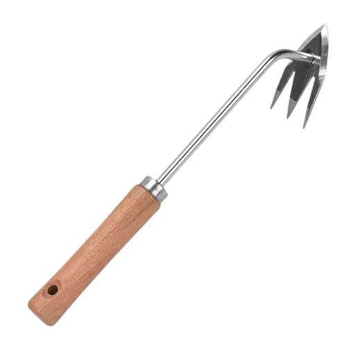 Peufcmi Unkrautstecher - Garten Unkrautentferner,Robustes 3-Zinken-Gerät Mit Ergonomischem Griff Für Blumenbeete, Gemüsegarten & Rasenfläche von Peufcmi