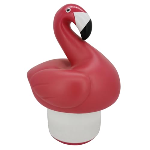 Schwimmender Chlorspender, Smaler Pool Dosierschwimmer, Chlordosierschwimmer, Flamingo Pool Chlor Floater Für 3 Zoll Chlortabletten Dosierer, Tier Förmiger Chlortabletten Halter Für Schwimmbad von Peufcmi