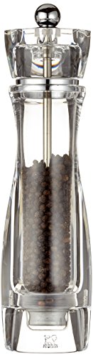 PEUGEOT - Pfeffermühle Vittel 23 cm - Stahlmahlwerk - Klassische Mahlgradeinstellung - Acryl Transparent von PEUGEOT